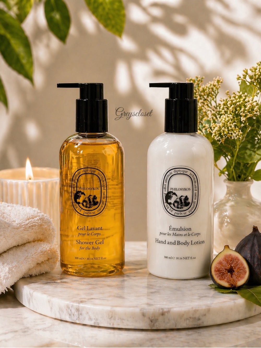 DIPTYQUE PHILOSYKOS Gel + & Lotion Set 10.14oz